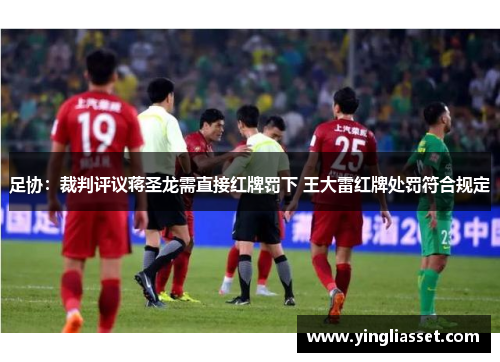 足协：裁判评议蒋圣龙需直接红牌罚下 王大雷红牌处罚符合规定